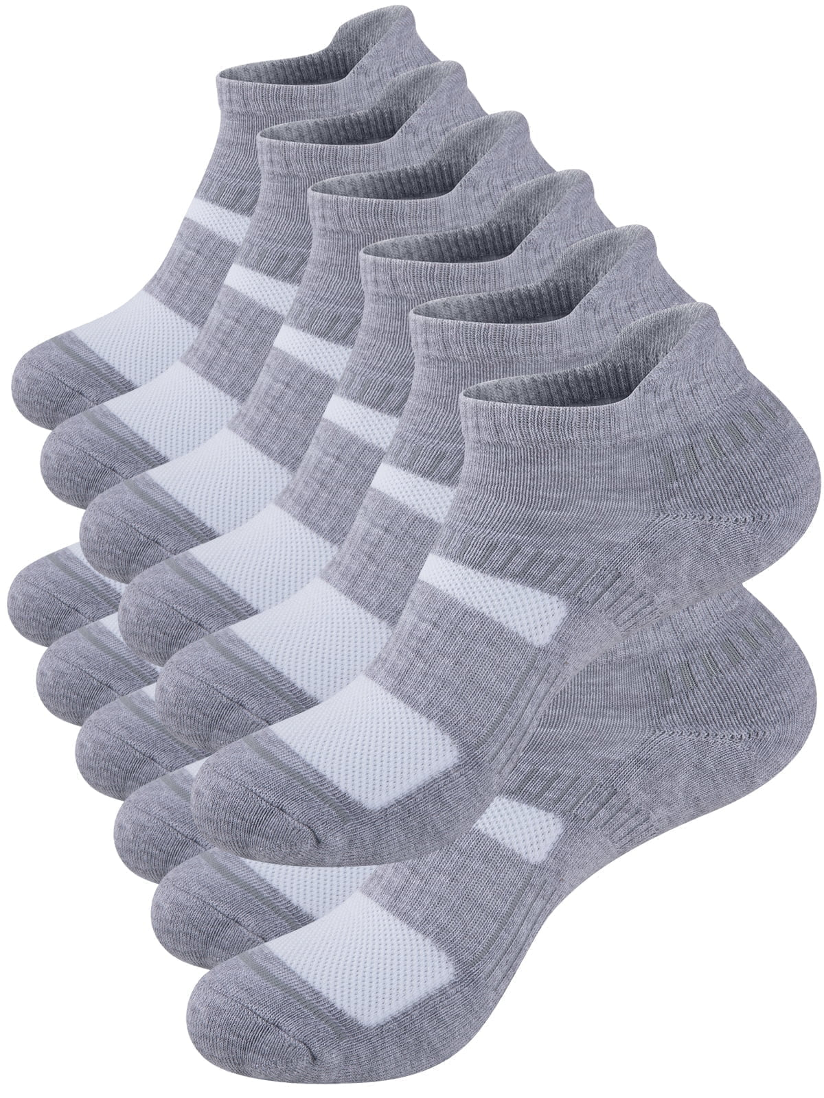 Mens Socks Ankle Socks for Mens Low Cut Cushioned Breathable Socks 6 Pairs