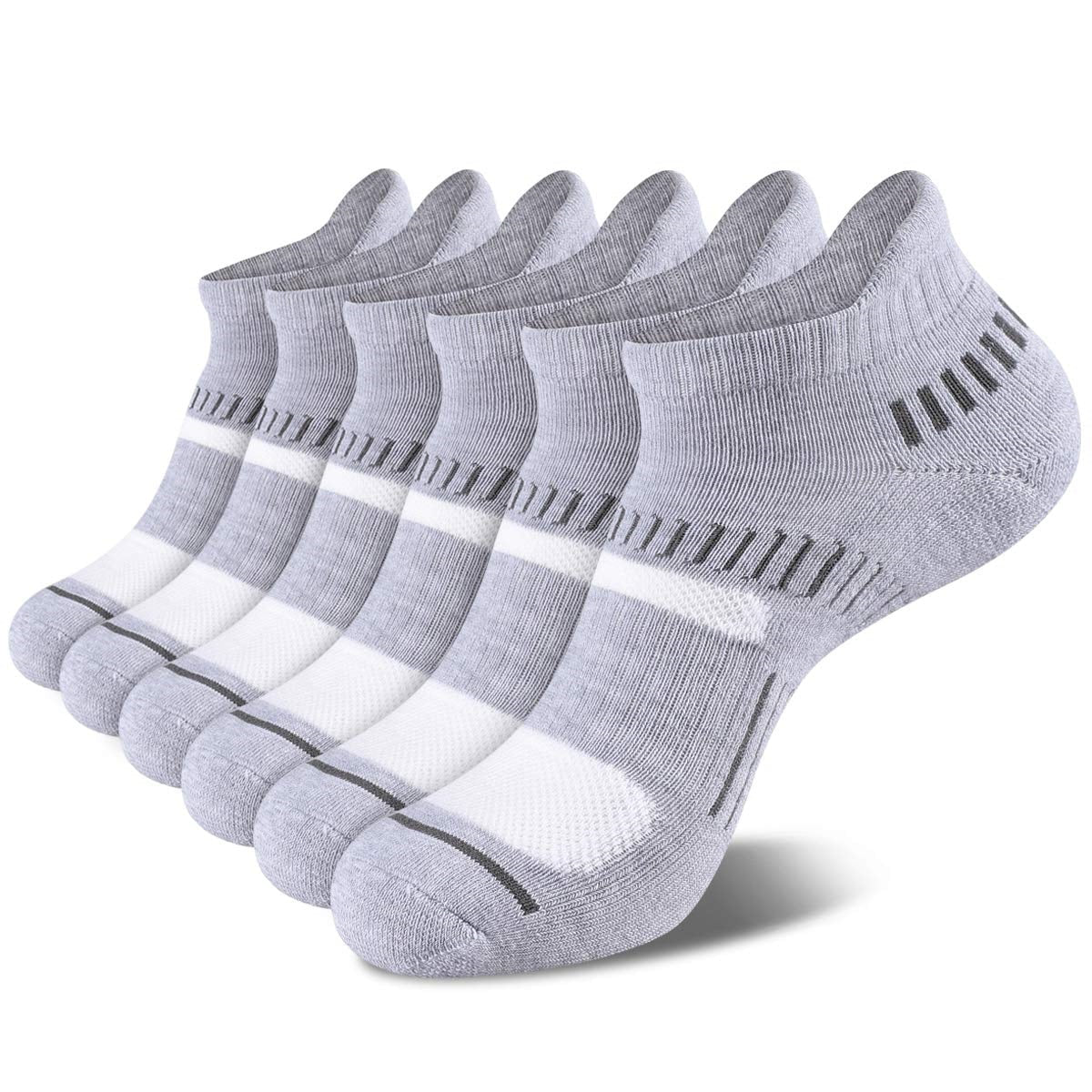 Mens Socks Ankle Socks for Mens Low Cut Cushioned Breathable Socks 6 Pairs